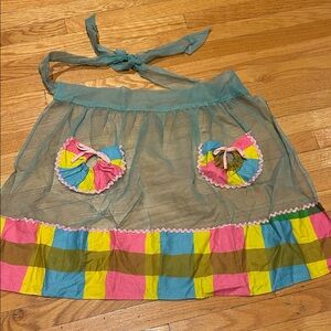 Vintage hostess apron with pocket, 1960s